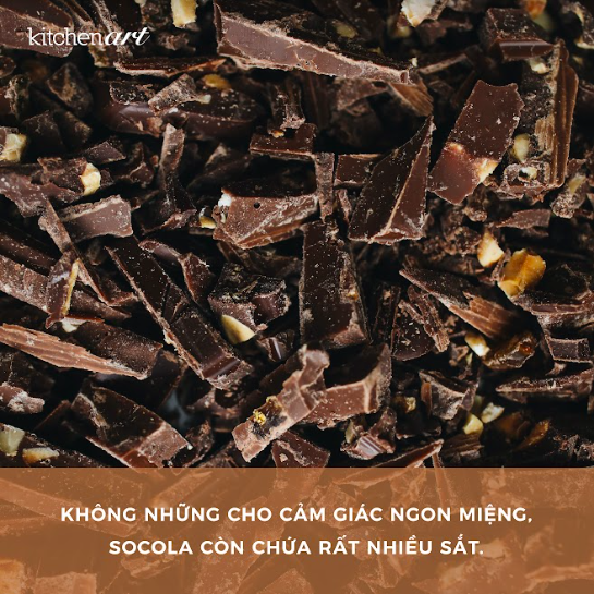 Sô cô la đen chứa rất nhiều sắt